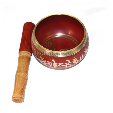 Red Color Singing Bowl 4 Inches
