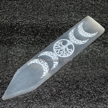 Selenite Tree Of Life Massage Wand