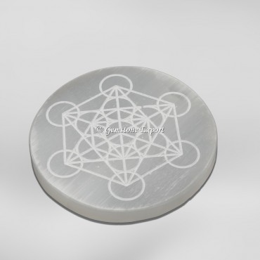 Metatron Cube Selenite Charging Plate