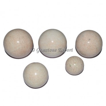 Cream Moonstone Spheres