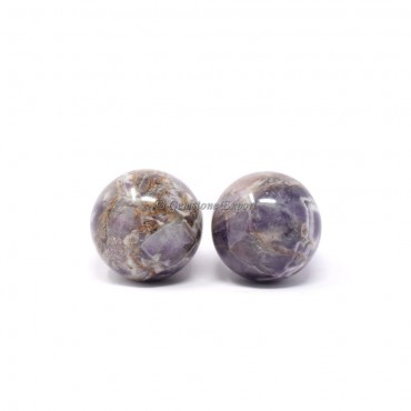 Chevron Amethyst Spheres