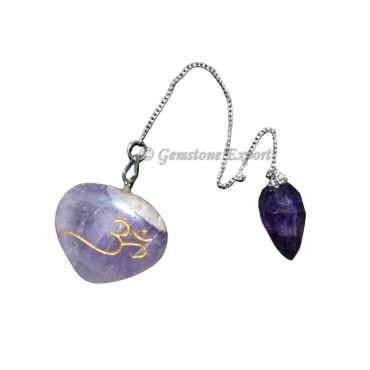 Amethyst Om Suncatcher Pendulums