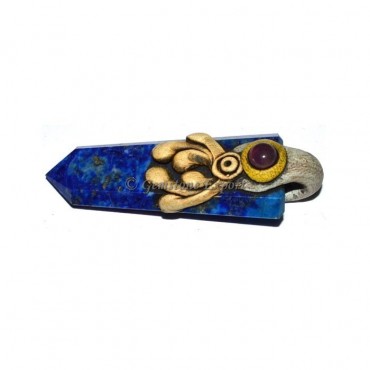 Lapis Lazuli Flat Pencil Tibetan Pendants