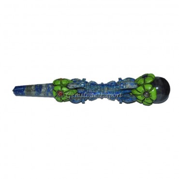 Lapis Lazuli Bajra Tibetan Healing Wand