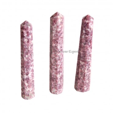 Lepidolite Obelisk Points