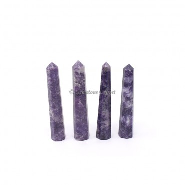 Lepidolite Obelisk Points