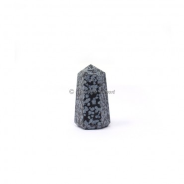 Snowflake Obsidian Small Obelisk