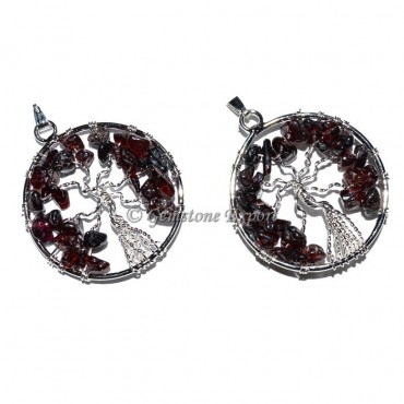 Garnet Tree of life Pendants