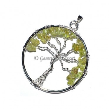 Peridot Tree of life Pendants