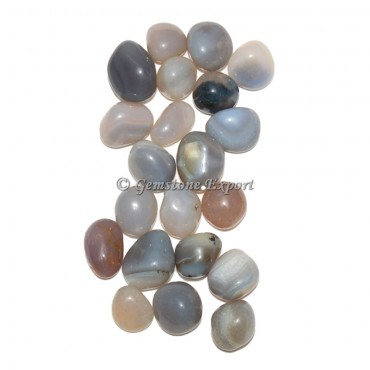 Gray Agate Tumbled Stones