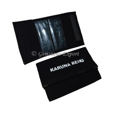 Black Agate Velvet bag for Karuna Reiki