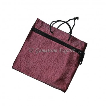 Maroon Pouch With Chain