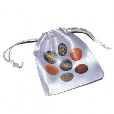 Seven Chakra Disc Printed Pouch