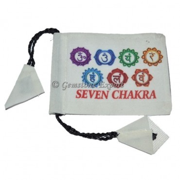 Chakra Printed On White Pouch
