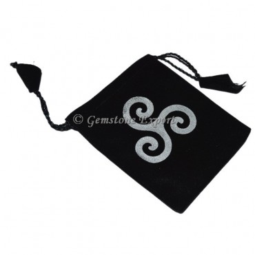 Triple Spiral Celtic Printed Pouch