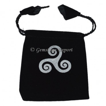 Triple Spiral  Symbol Celtic Printed Pouch