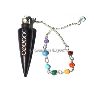 Rose Wooden 7 Chakra Pendulum For Sale