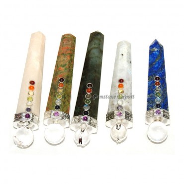 Mix Gemstone Chakra Wands