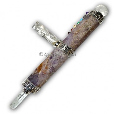 Amethyst Chakra Wands with Crystal Angel