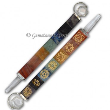 Chakra Engraved Wands with pentagram