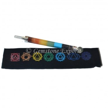 Seven Chakra Healing Wand With Chakra Pouch