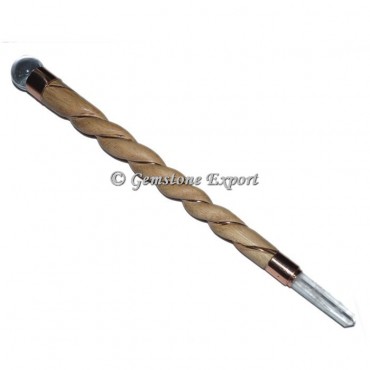 Spiral Natural Wood Healing Wands