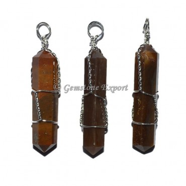 Red Jasper Double Terminated Pendant