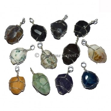 Faceted Tumbled Stones Pendant