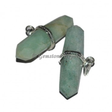 Green Aventurine Terminated Pendants