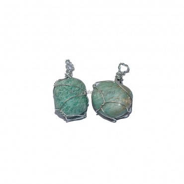 Amazonite Wire Wraped Pendants