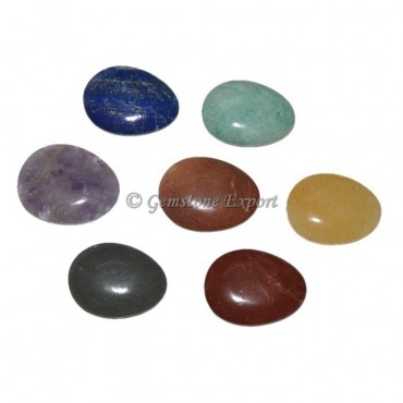 Seven Chakra Eggs Shape Cabs Set