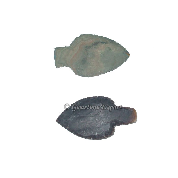 Leaf Shaped Agate Arrowheads