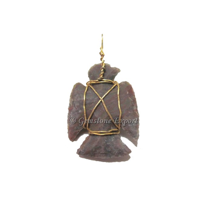 Thunderbird Arrowheads Wrap Pendant
