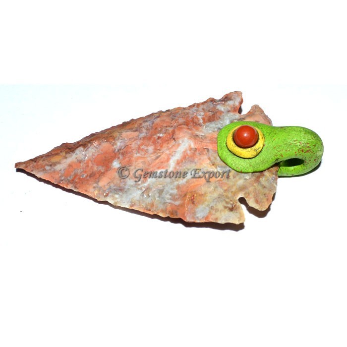 Tibetan Arrowheasd Pendants with Jasper