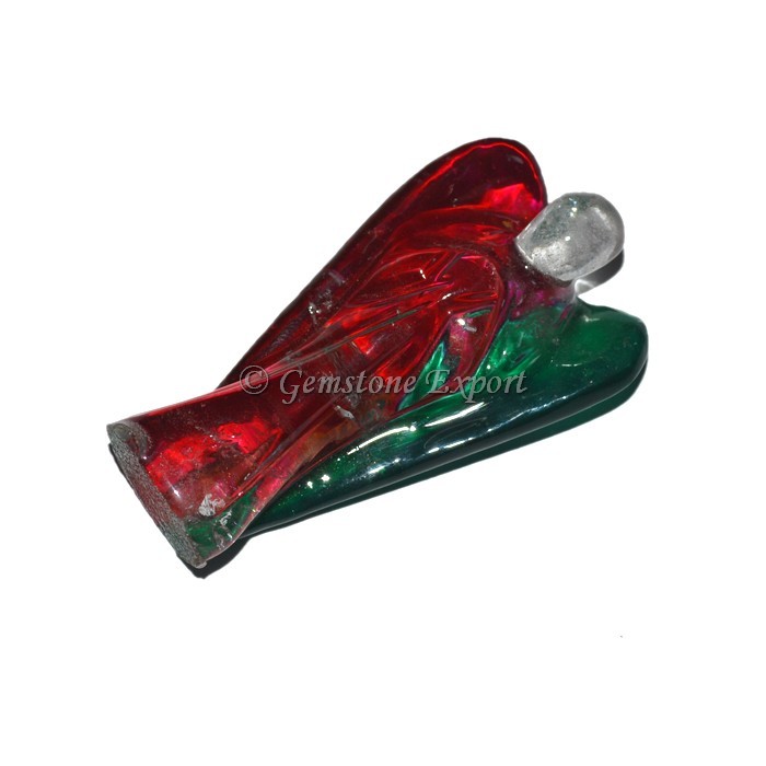 Rainbow Color Crystal Quartz Angel