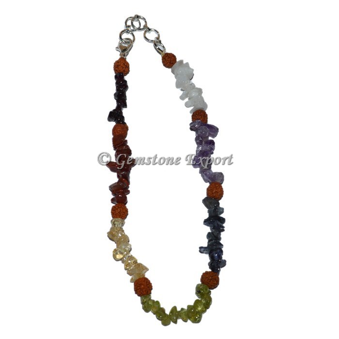 7 Chakra Chips Stones Anklet