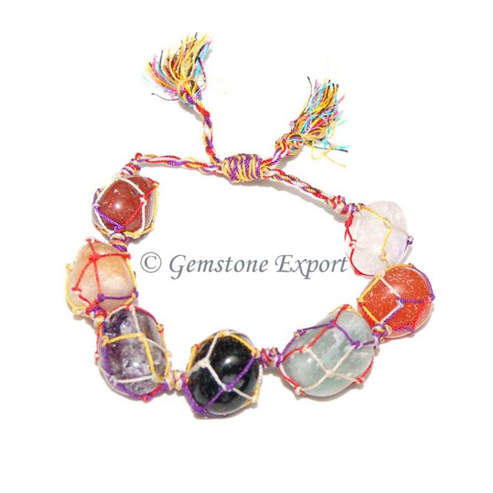 Mix Agate Tumbled Stones Bracelet