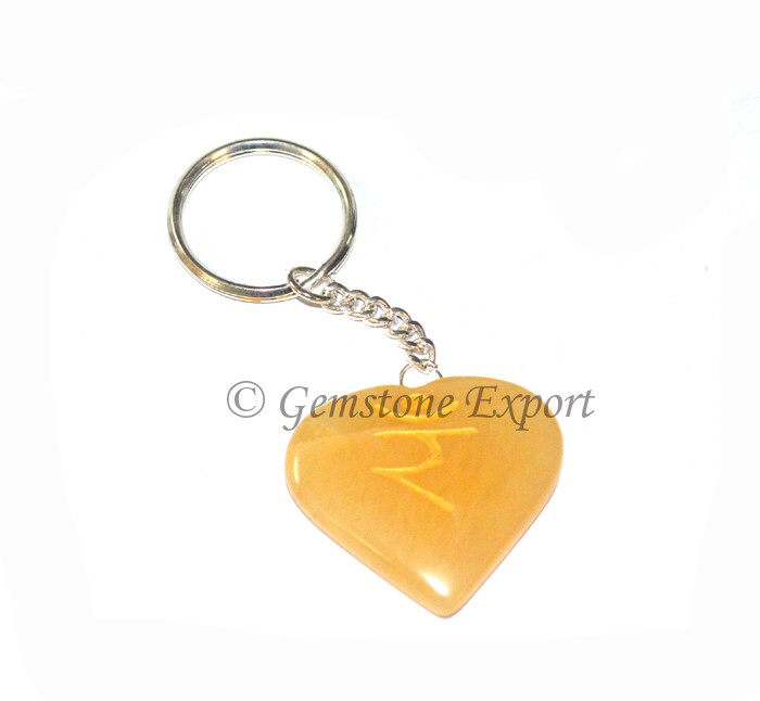 Golden Quartz Ram Keychain