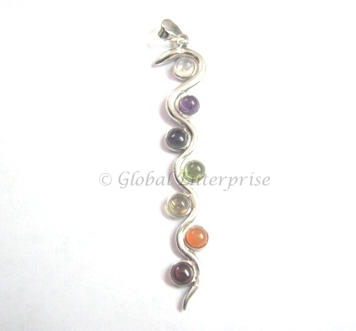 Chakra Snake Pendants