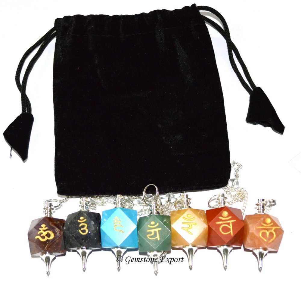 Chakra Sanskrit Pendulums Set