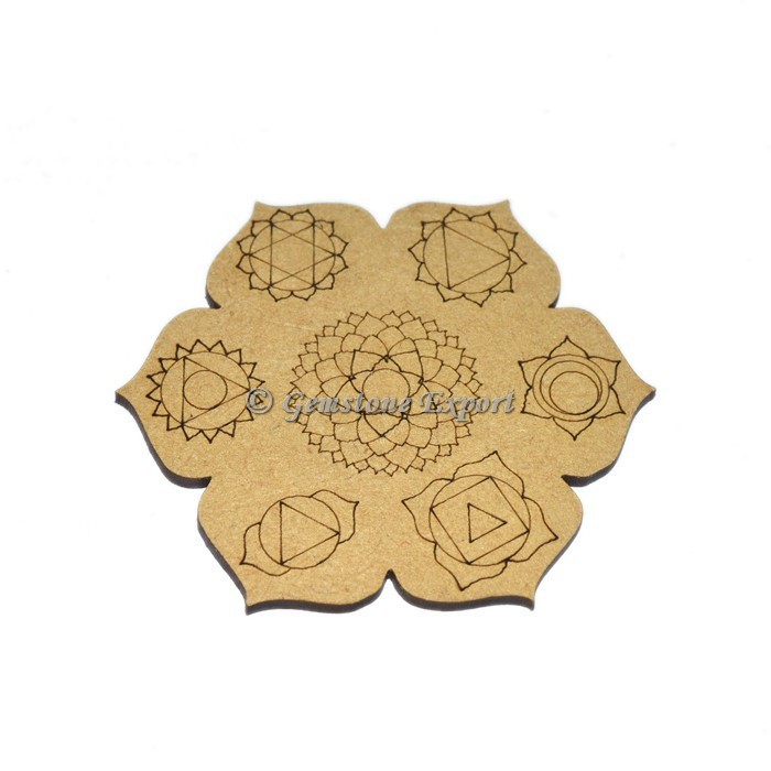 Seven Chakra Engraved Coaster