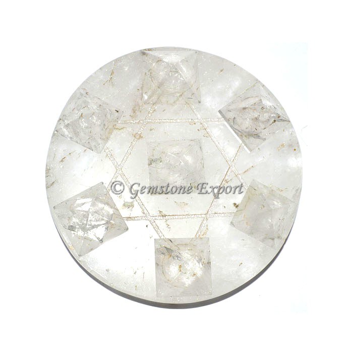 Crystal Quartz With Crystal Quartz Pyramids Pentag