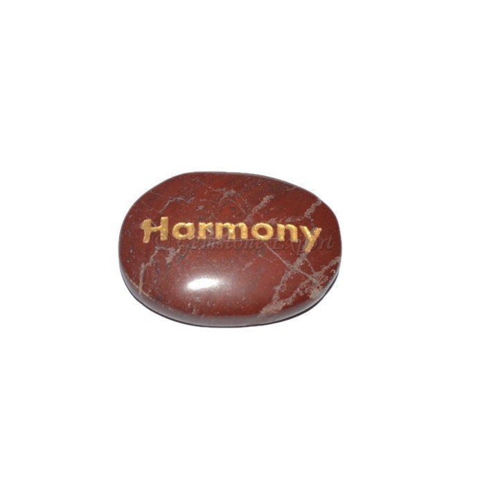Red Jasper Harmony Engraved Stone