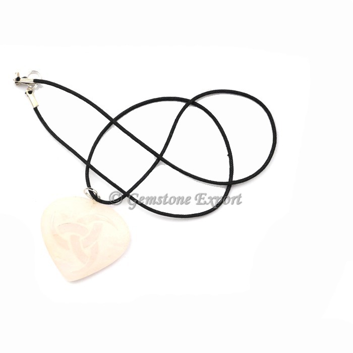 Crystal Quartz Heart Polished Pendants