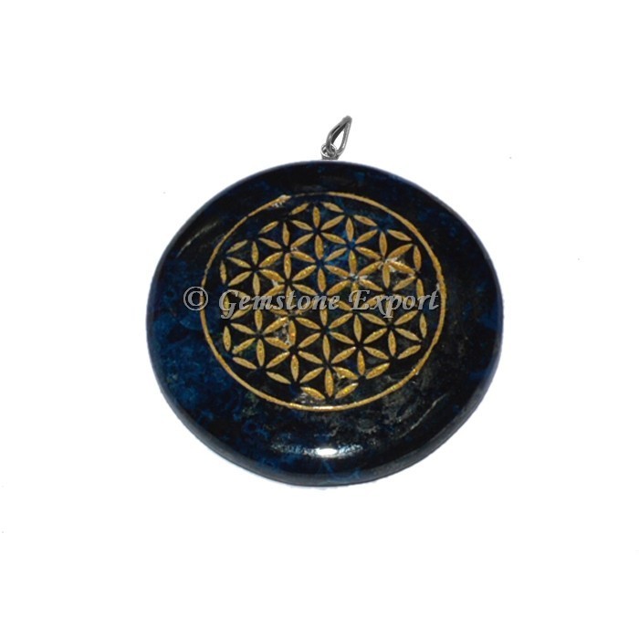 Flower of life lapis Pendants