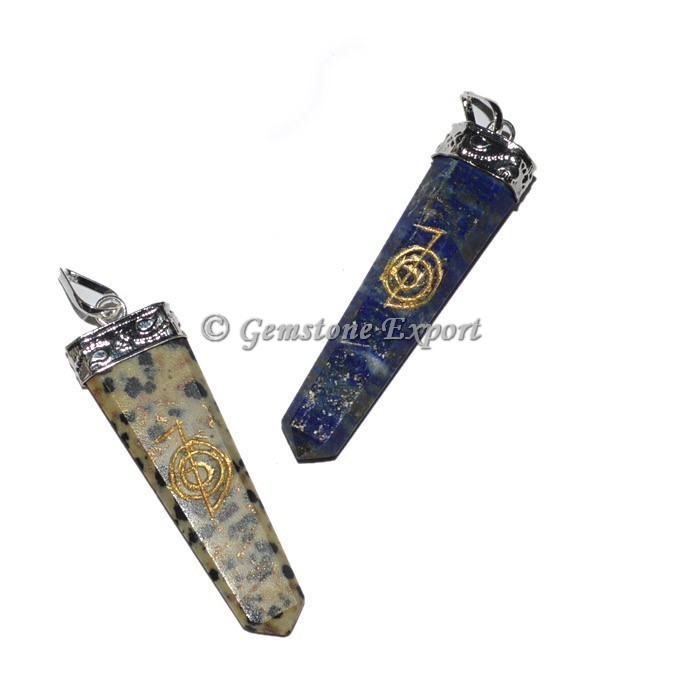 Assorted Stone Choko Reiki Pendant
