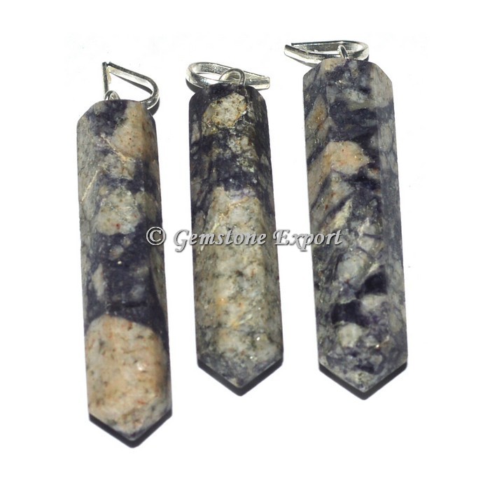 Indian Charoite Pencil Pendants