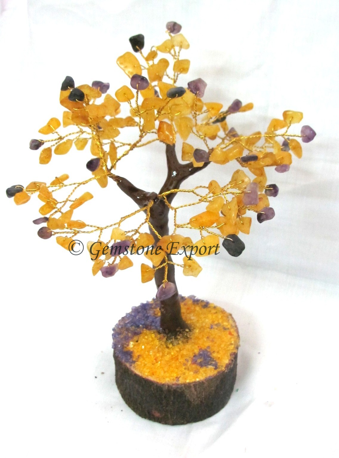 Yellow Quartz Chips Tree