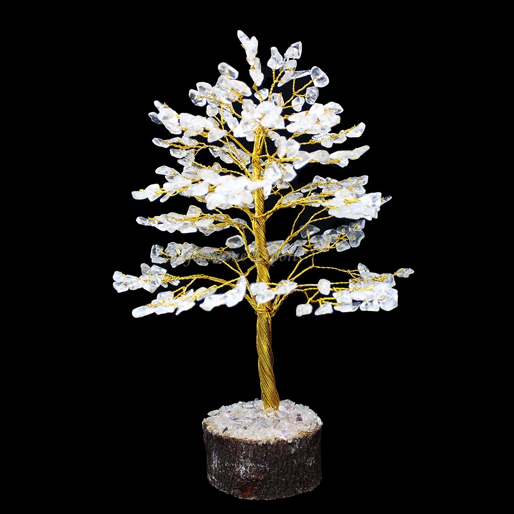 Crystal Quartz Golden Wire Tree(300 Chips)