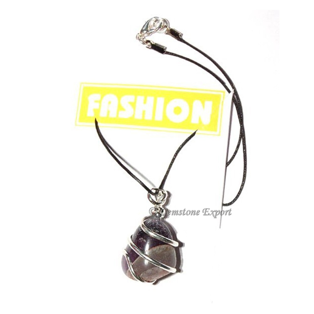 Amethyst Tumbled Wrap Pendants